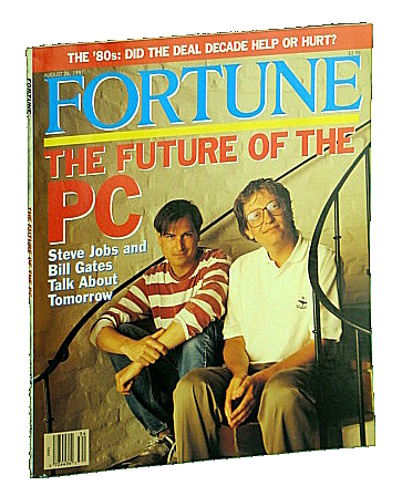 Image for Fortune Magazine, August (Aug.) 21, 1991: Steve Jobs / Bill Gates Interview & Cover Photo