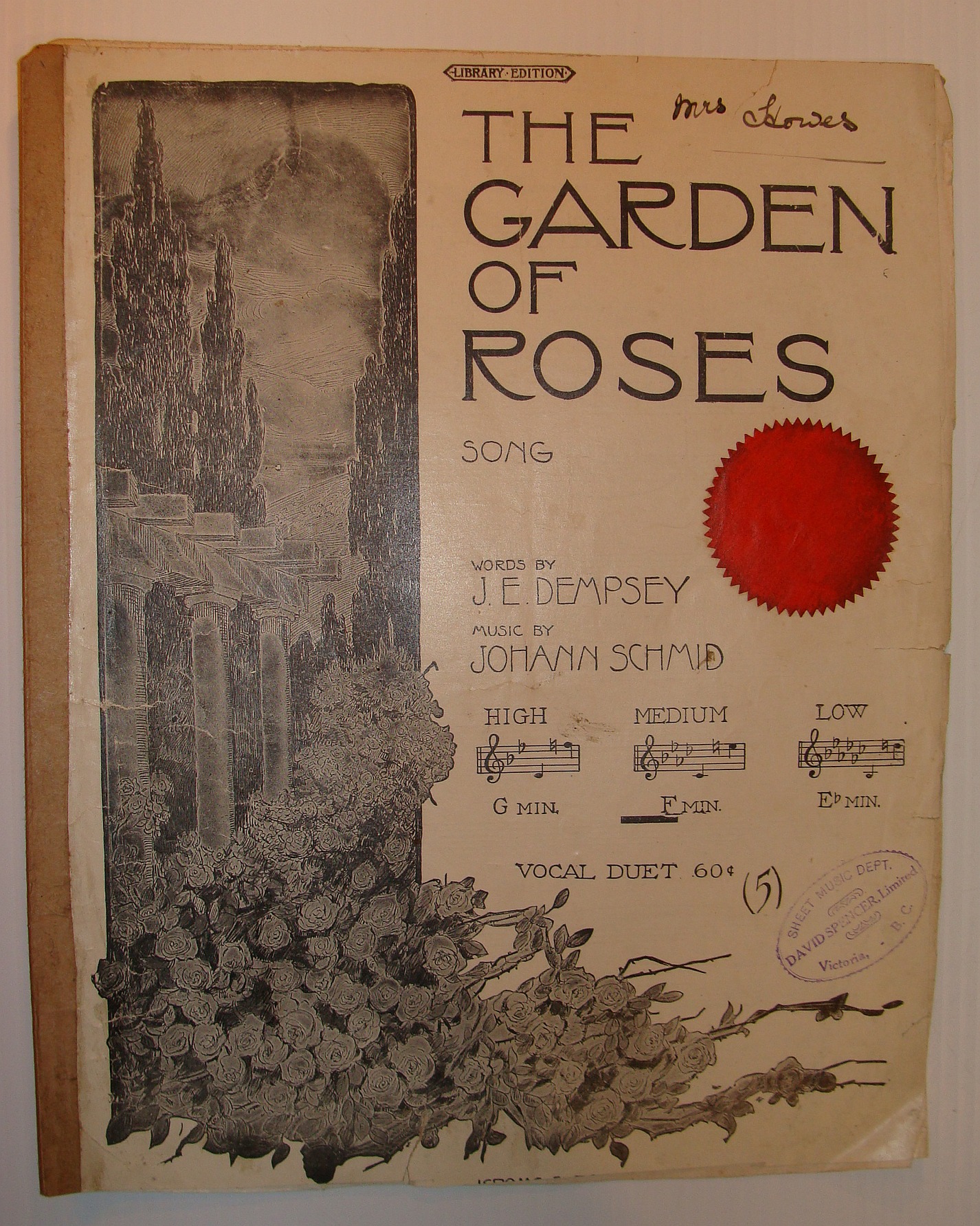 Image for The Garden of Roses Song - Vocal Duet Sheet Music