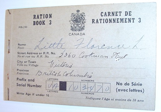 Image for Ration Book 3 / Carnet De Rationnement 3: World War II Canadian Food Ration Book