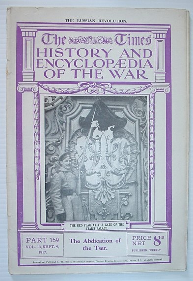 Image for The Times History and Encyclopaedia of the War - Part 159, September (Sept.) 4, 1917