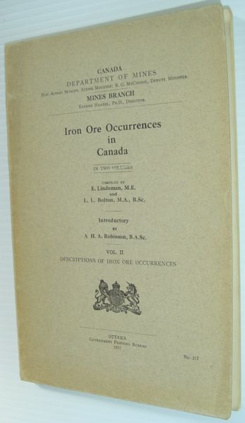 Image for Iron Ore Occurrences in Canada - Volume II - Description of Iron Ore Occurrences