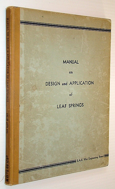 Image for Manual on Design and Application of Leaf Spring