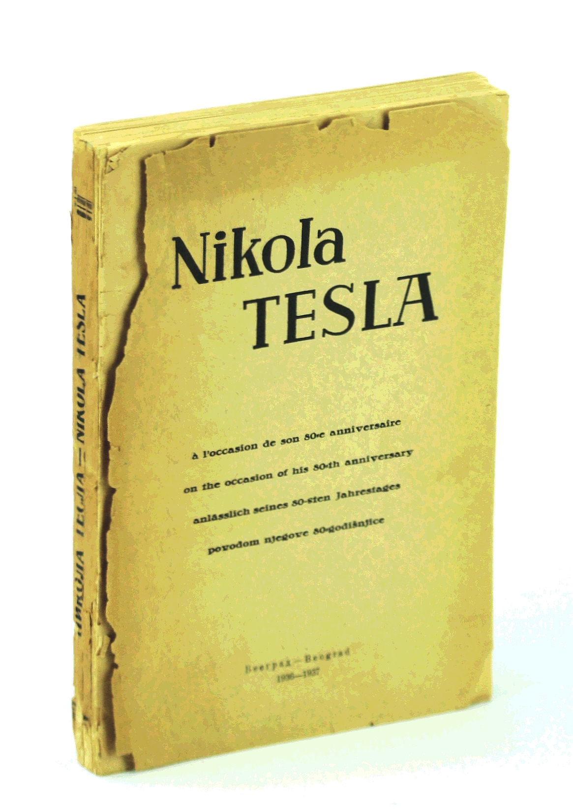 Image for Nikola Tesla - Memorandum Book on the Occasion of His 80th Birthday