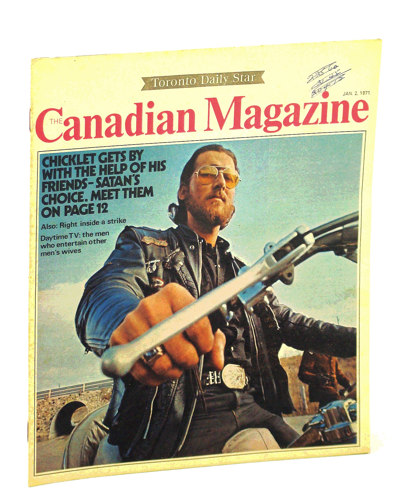 Image for The Canadian Magazine, 2 January [Jan.] 1971 - Meet the Satan's Choice Motorcycle Gang, Whose Members include Actor Art Hindle!