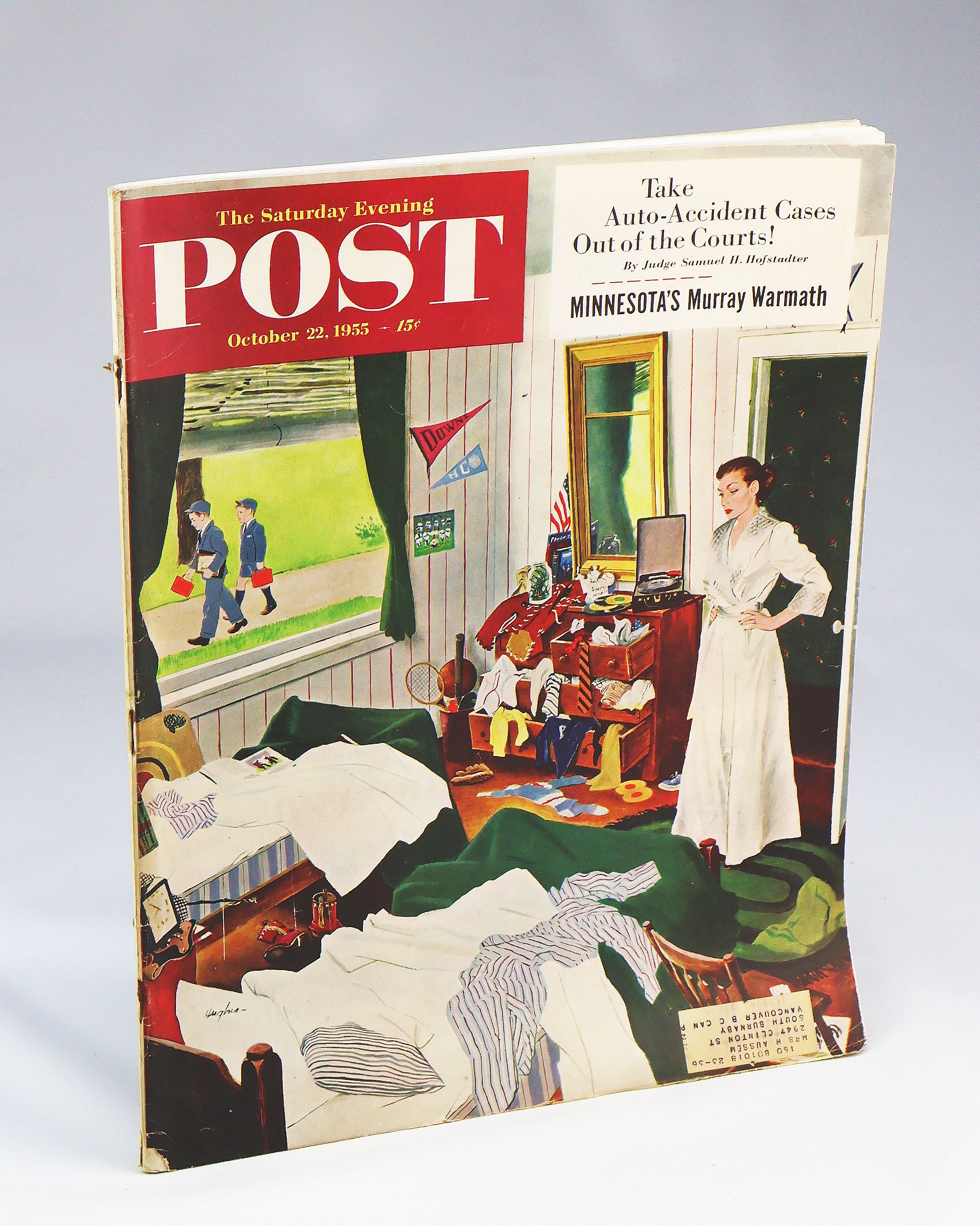 Image for The Saturday Evening Post Magazine, October 22, 1955 - Unlocking Some Secrets of the Insane With LSD The Saturday Evening Post Magazine, October 22, 1955 - Unlocking Some Secrets of the Insane With LSD