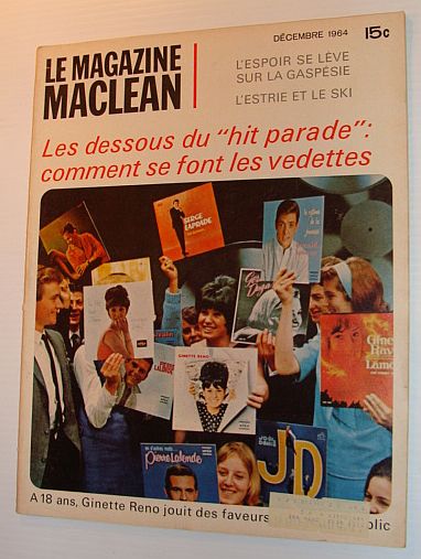 Image for Le Magazine Maclean, Decembre 1964 *LES DESSOUS DU "HIT PARADE" COMMENT SE FONT LES VEDETTES - GINETTE RENO*