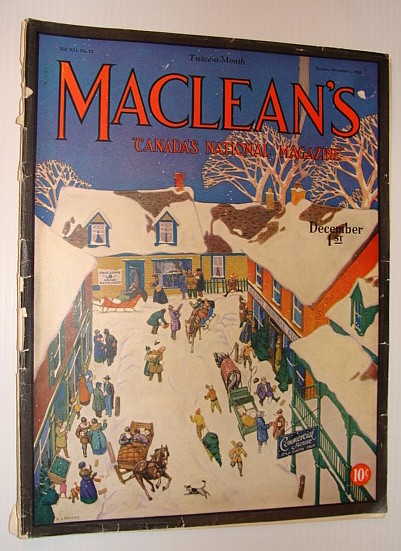 Image for Maclean's - Canada's National Magazine, December 1, 1928 *A.J. Casson Cover Art*