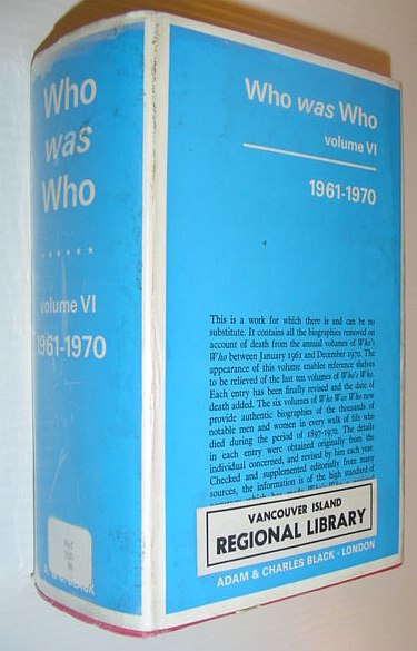 Image for Who Was Who: 1961-70 v. 6
