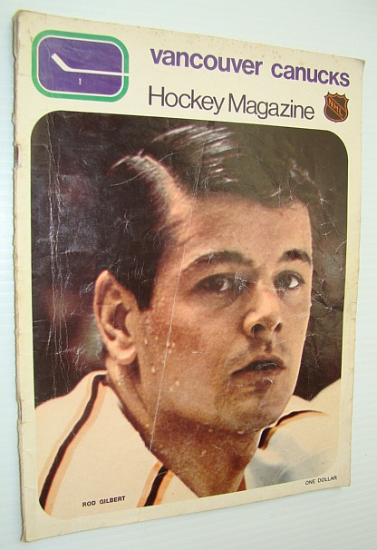 Image for Vancouver Canucks Hockey Magazine, December 8, 1970, Vol 1 No. 13 - Rod Gilbert Cover Photo