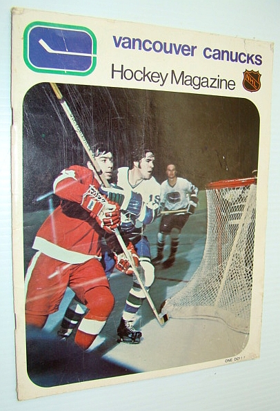 Image for Vancouver Canucks Hockey Magazine, December 26, 1970, Vol 1 No. 17 - Cover Action of Photo of Nick Libett, Dale Tallon and Murray Hall