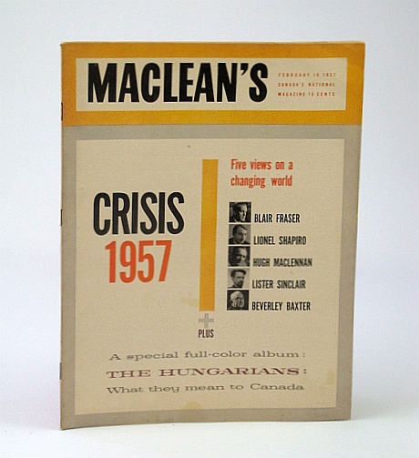 Image for Maclean's - Canada's National Magazine, February (Feb.) 16, 1957 - Crisis 1957 / The Hungarians