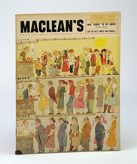 Image for Maclean's, Canada's National Magazine, April (Apr.) 15, 1953 - British West Indies Want to Join Canada / New Brunswick Prospecting / 3D Movies / Cinerama