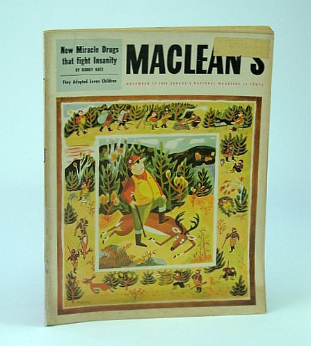 Image for Maclean's - Canada's National Magazine, November (Nov.) 12, 1955 - Buck Crump and the CPR / The Unconquered Warriors of Ohsweken / Death of Jumbo the Elephant / Ben Ward-Price