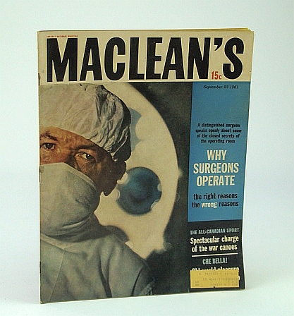 Image for Maclean's - Canada's National Magazine, September (Sept.) 23, 1961 - Tom Dooley's Left-Hand Man, Dr. Ronald Wintrob / Conscription / Curbing Sex Crimes Before They Happen
