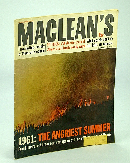 Image for Maclean's - Canada's National Magazine, 9 September (Sept.) 1961: Forest Fires / Brock Chisholm