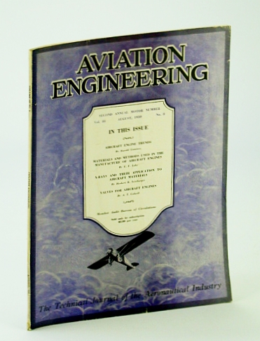 Image for Aviation Engineering (Magazine) - The Technical Journal of the Aeronautical Industry, August (Aug.) 1930 - Aircraft Engine Trends