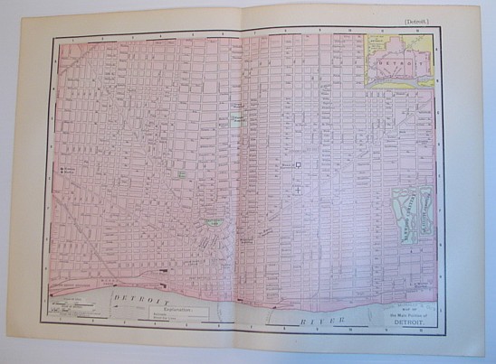 Image for Rand McNally & Co's 1895 Map of the Main Portion of Detroit, Michigan