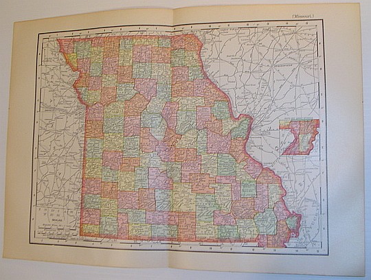 Image for Rand McNally 1901 Colour Map of the State of Missouri
