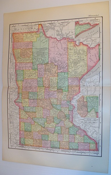 Image for 1901 Colour Map of the State of Minnesota