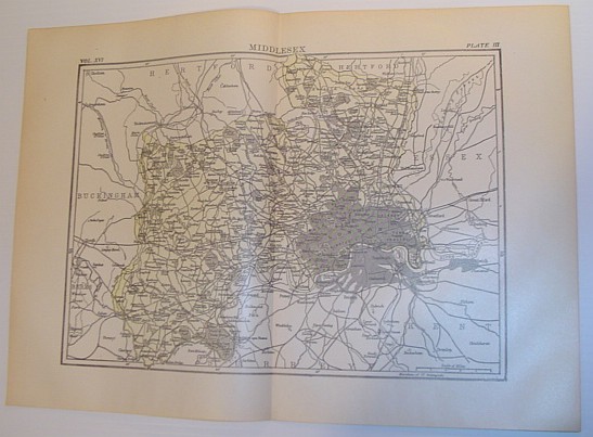 Image for Map of Middlesex, England - Circa 1902