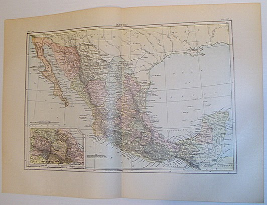 Image for Colour Map of Mexico - Circa 1902