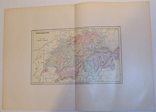 Image for Colour Map of Switzerland - Circa 1902