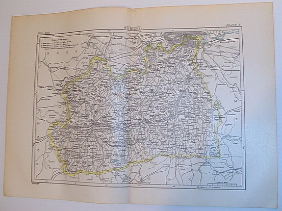 Image for Map of Surrey, England - Circa 1902