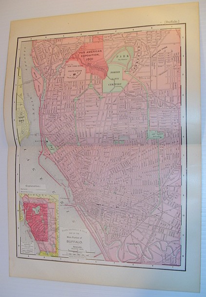 Image for 1895 Colour Map of the Main Portion of Buffalo, New York - Rand McNally & Co.