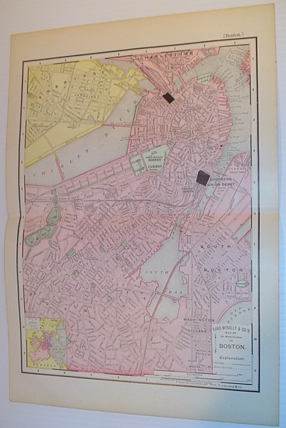 Image for Rand, McNally and Co.'s 1901 Colour Map of the Main Portion of Boston, Massachusetts