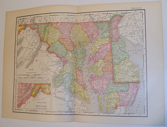 Image for Rand McNally & Co.'s 1901 Colour State Map of Maryland and Delaware