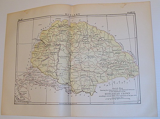 Image for Sketch Map Showing the Administrative and Political Divisions of the Dominions of the Hungarian Crown According to Article XXXIII of the Legislature of the Year 1876