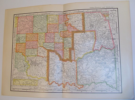 Image for Rand, McNally & Co.'s 1901 Map of the "Western Portion of Oklahoma"/ Indian Territory and Oklahoma