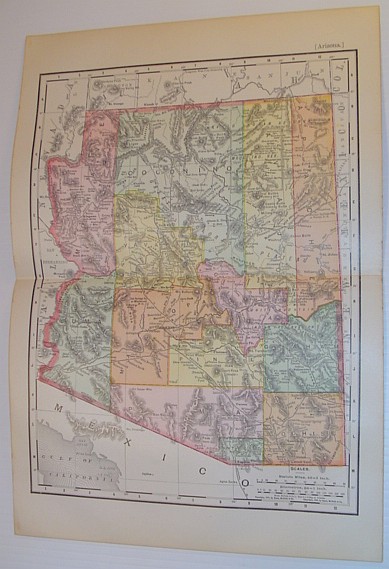 Image for Rand McNally's 1898 Arizona State Map - Colour