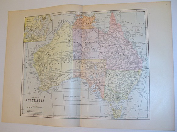 Image for Colour Map of Australia - Circa 1902