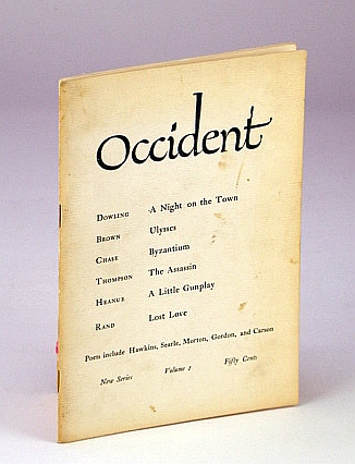 Image for OCCIDENT New Series Volume I Spring 1961