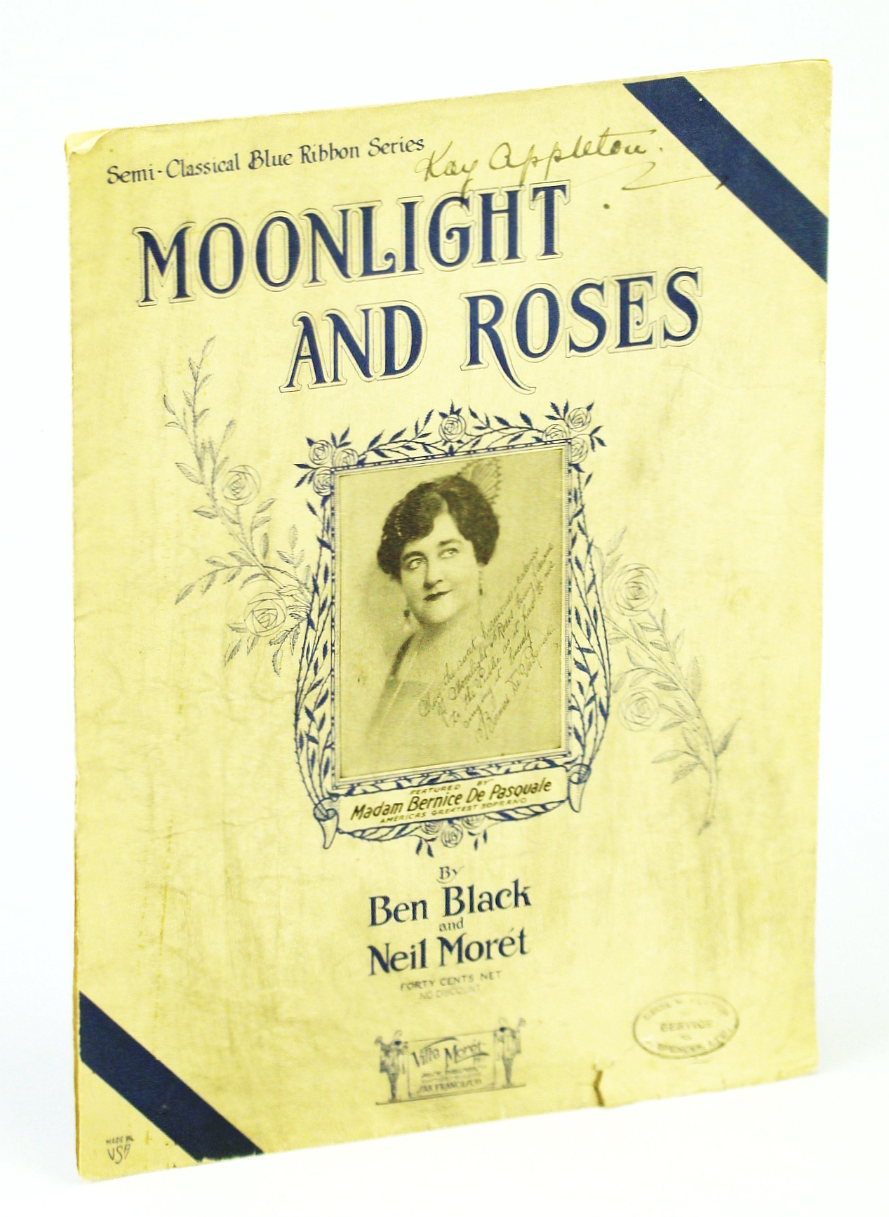 Image for Moonlight and Roses: Sheet Music for Voice and Piano with Ukulele Chords