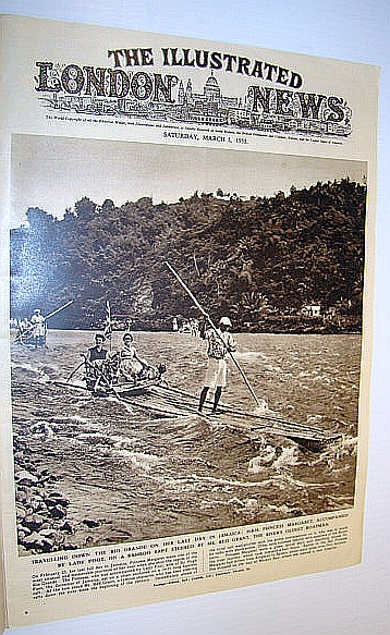 Image for The Illustrated London News (ILN) Magazine, March 5, 1955 - Cover Photo of Princess Margaret on Raft in Jamaica