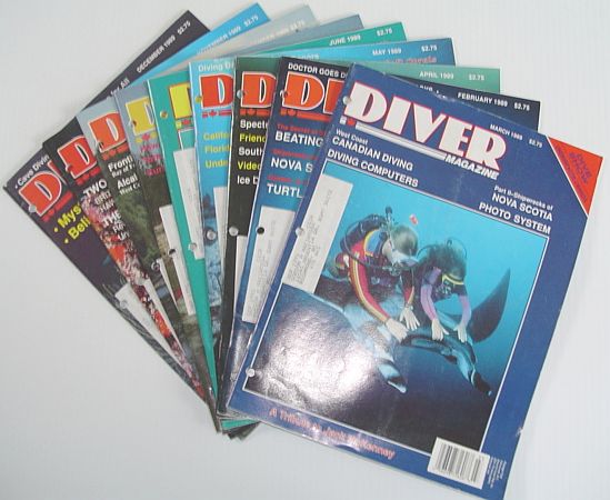Image for Diver Magazine: 9 Issues from 1989
