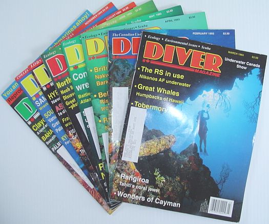 Image for Diver Magazine: 8 Issues from 1993