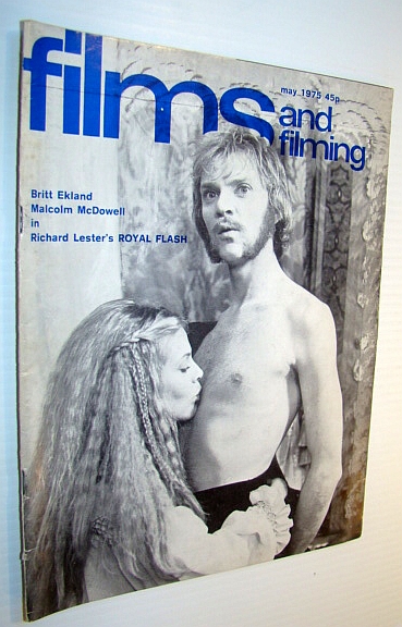 Image for Films and Filming Magazine, May 1975 - Cover Photo of Britt Ekland and Malcolm McDowell in 'Royal Flash'