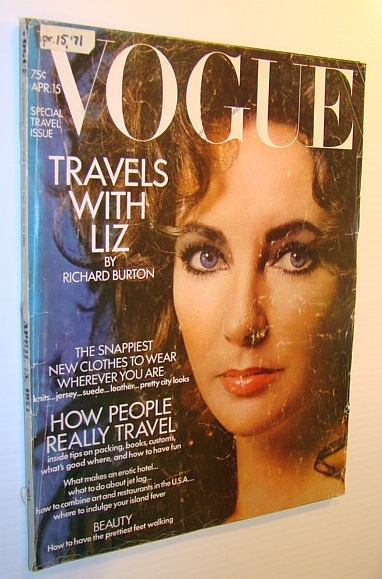 Image for Vogue Magazine (US) 15 April 1971 - Gorgeous Elizabeth Taylor Cover Photo