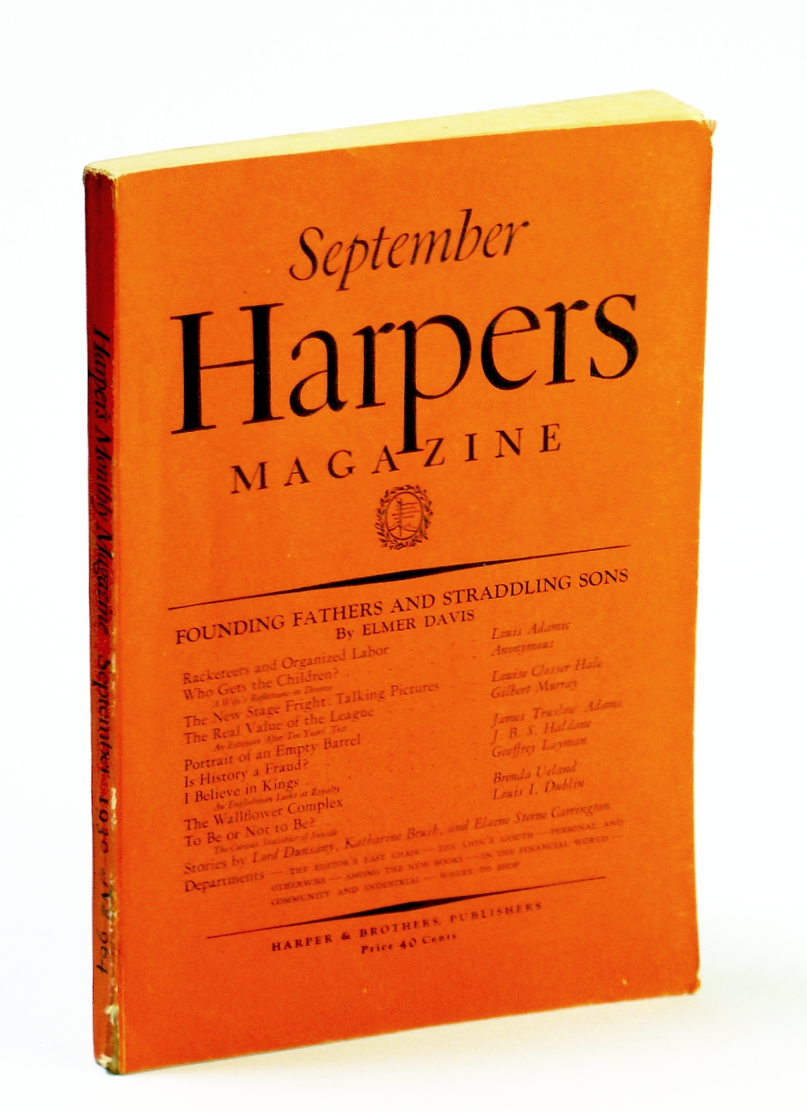 Image for Harpers Magazine, September (Sept.) 1930, No. 964 - Racketeers and Organized Labor