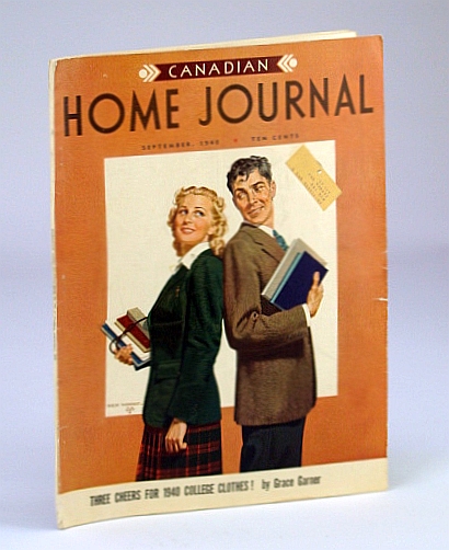 Image for Canadian Home Journal, Canada's National Woman's Magazine, September (Sept.) 1940, Volume 37, Number 5: A Wartime Salute By Margaret Lawrence