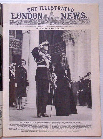 Image for The Illustrated London News, March (Mar.) 21, 1964 - Funeral of King Paul of Greece / 60 Years of the Anglo-French Accord