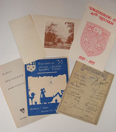 Image for McGill University, School of Engineering, Class of 1935: Collection of Alumni Reunion Literature