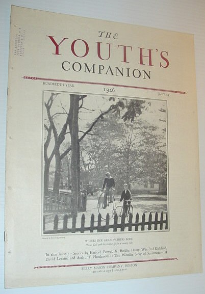 Image for The Youth's Companion, July 29, 1926 *PHOTO OF VERY OLD BICYCLE ON FRONT COVER*
