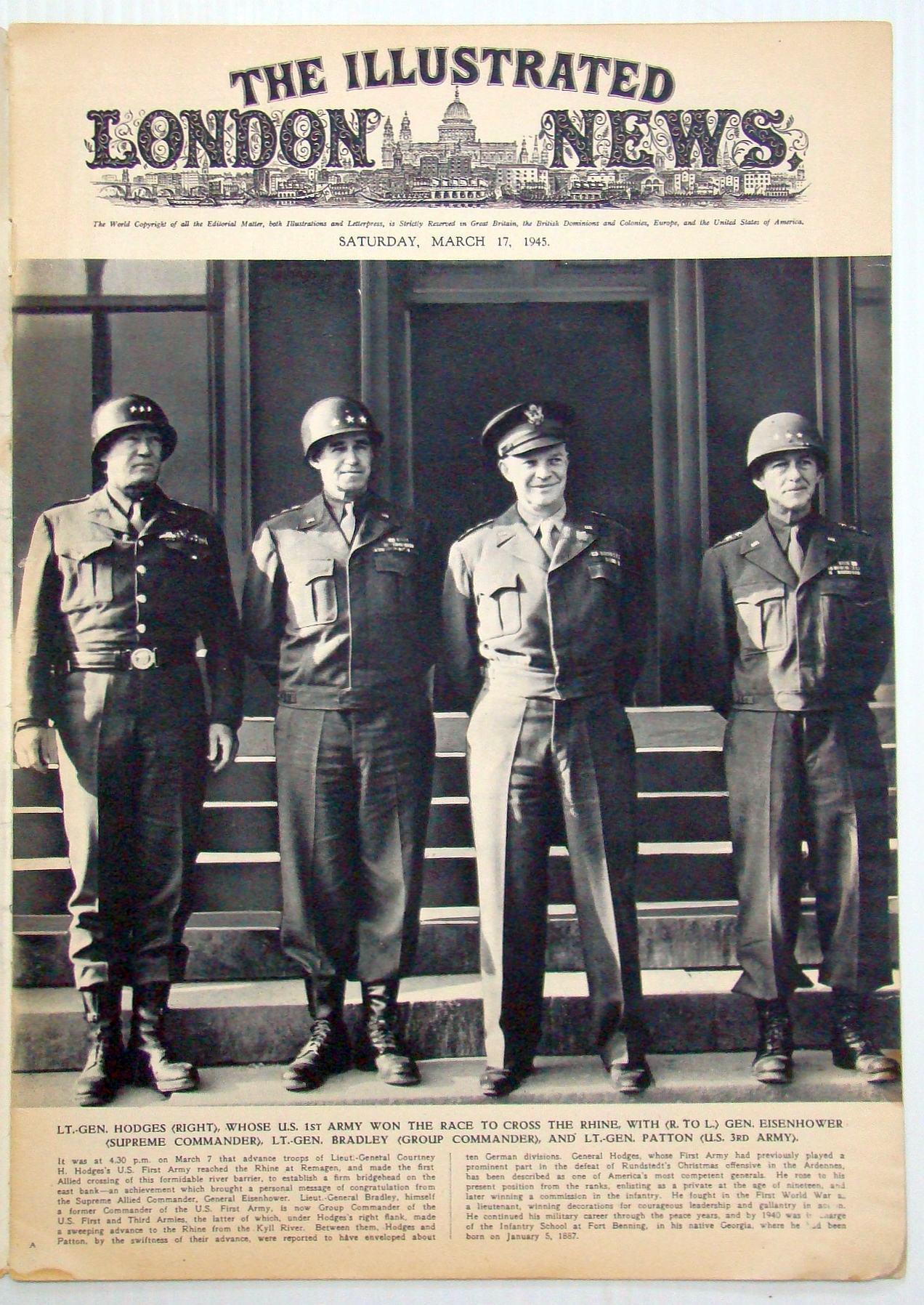 Image for The Illustrated London News (ILN), March (Mar.) 17, 1945 - Captured Cologne / First Rhine Crossing