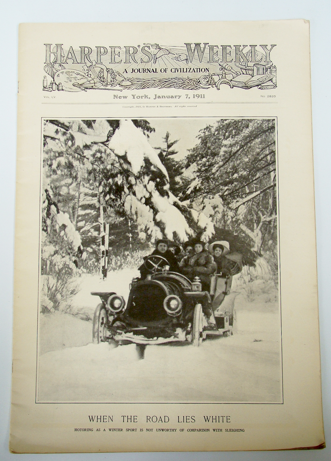 Image for Harper's Weekly (Magazine), January (Jan.) 7, 1911, Vol. LV, No. 2820 - Motor Car Issue