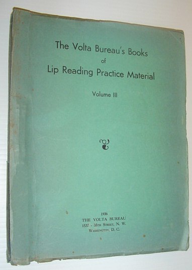 Image for The Volta Bureau's Books of Lip Reading Practice Material, Volume III (3)