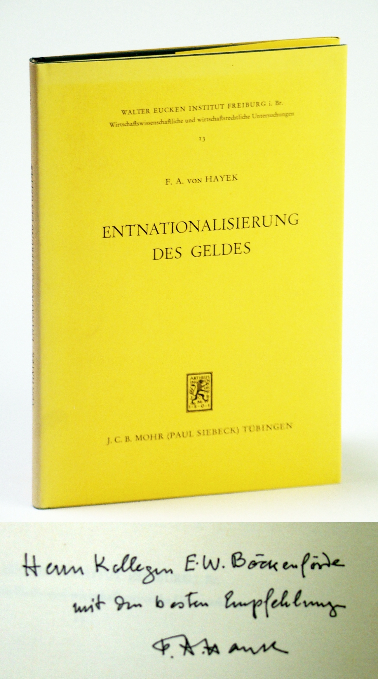 Image for Entnationalisierung des Geldes: E. Analyse d. Theorie u. Praxis konkurrierender Umlaufsmittel (Wirtschaftswissenschaftliche und wirtschaftrechtliche Untersuchungen) (German Edition)